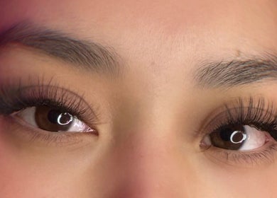 Close-up of eyelash extensions at Iconic Lash Babe, Melbourne, Victoria, AU. Enhanced beauty and wellness.