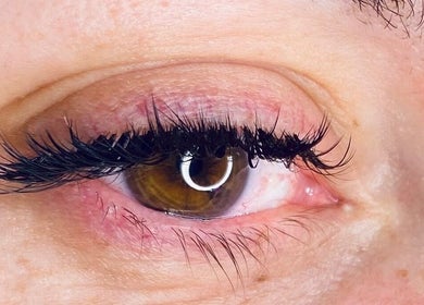 Close-up of styled lashes at Iconic Lash Babe, Melbourne, Victoria, AU showcasing the expert lash work.