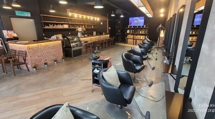 Interior of La FIORIRE Korean Hair Salon C180 Cheras with stylish chairs in Cheras, Selangor, MY.