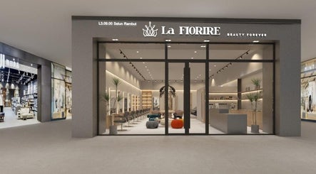Front view of La FIORIRE Korean Hair Salon PAVILION Bukit Jalil in Kuala Lumpur, offering modern beauty services.