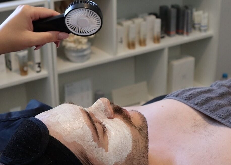 Facial treatment at Skinlibrium, Canning Vale, Western Australia, AU, showcasing relaxation and skincare expertise.