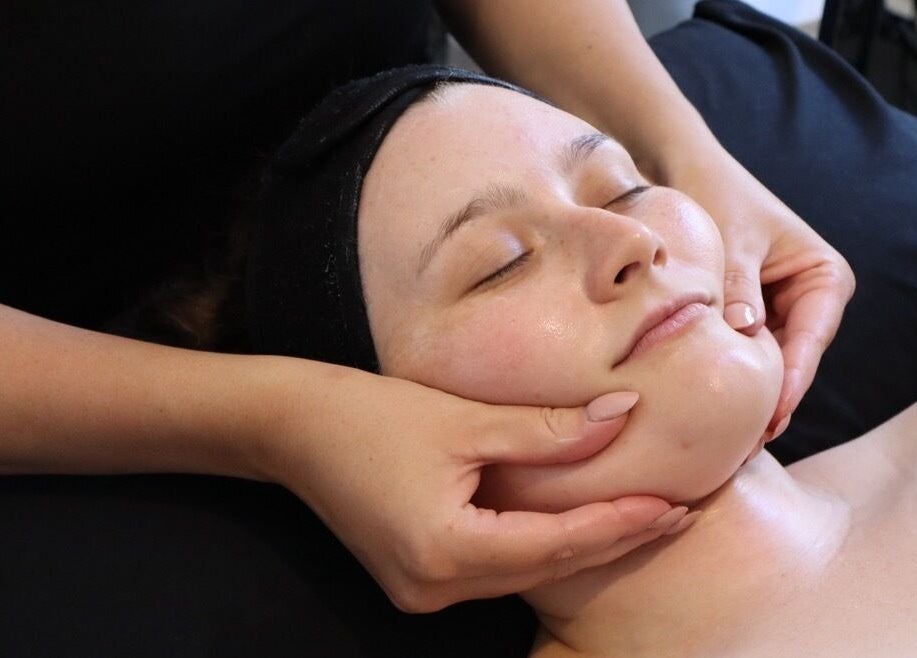 Relaxing facial massage at Skinlibrium in Canning Vale, Western Australia, AU.