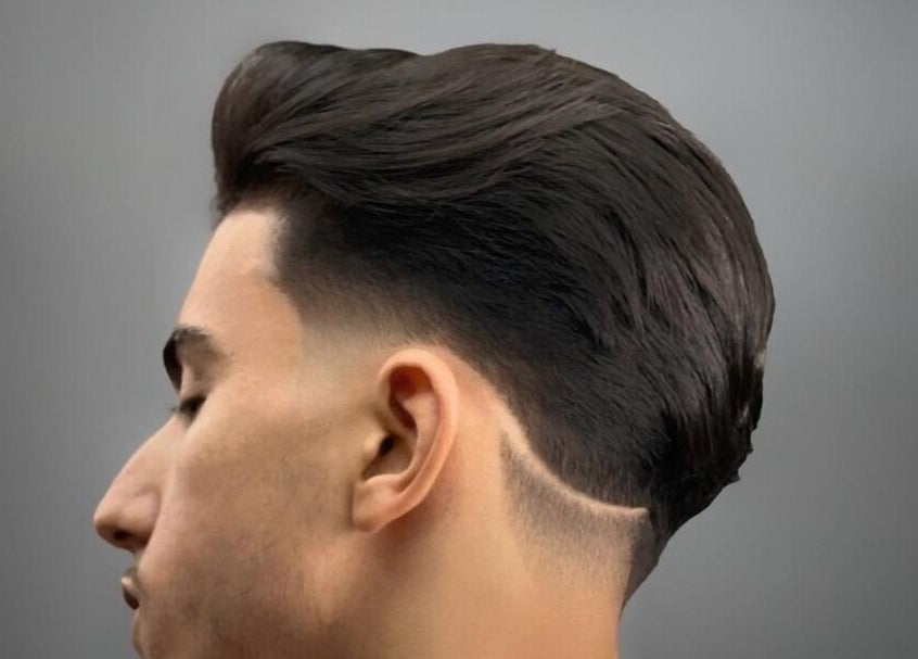 Close-up of a fade haircut at Soufian Allal in Tetouan, Tangier-tétouan-al Hoceima, MA.