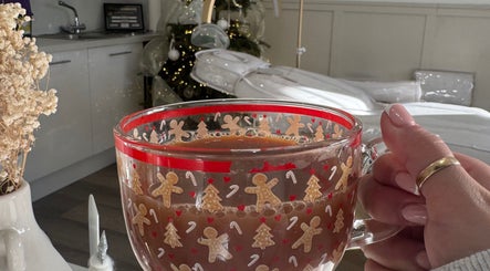 Festive mug at Liv Chapman Aesthetics & Nails, Watford, England, GB. Tranquil spa ambiance with cozy decor.