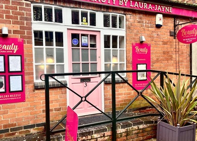 Exterior view of Beauty by Laura Jayne in Tutbury, England, GB showcasing its inviting entrance.