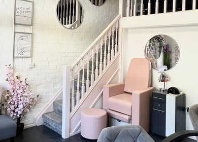 Elegant Beauty by Laura Jayne interior with plush seating and decor in Tutbury, England, GB.