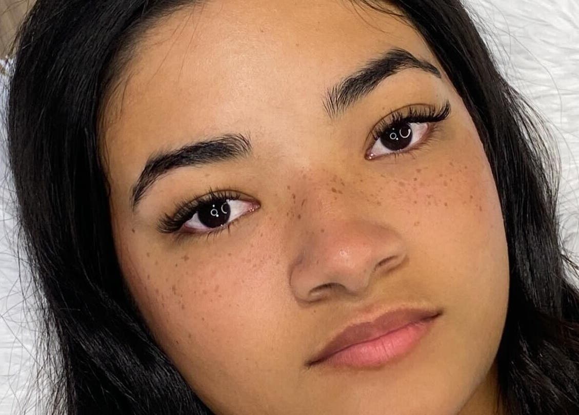 Close-up of a woman's styled lashes at Luxe Lashes, Cape Town, Western Cape, ZA.