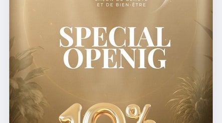 ˈByo͞odəfəl.USA grand opening announcement in Baldwin, New York, US with golden promotional details.