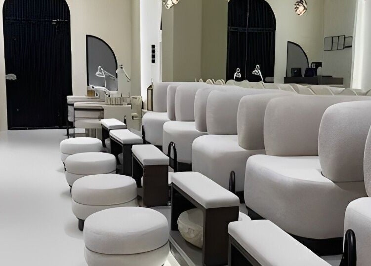Luxurious seating at Aria Nail Bar and Spa, Al Khobar, Eastern Province, SA, offering premium services.