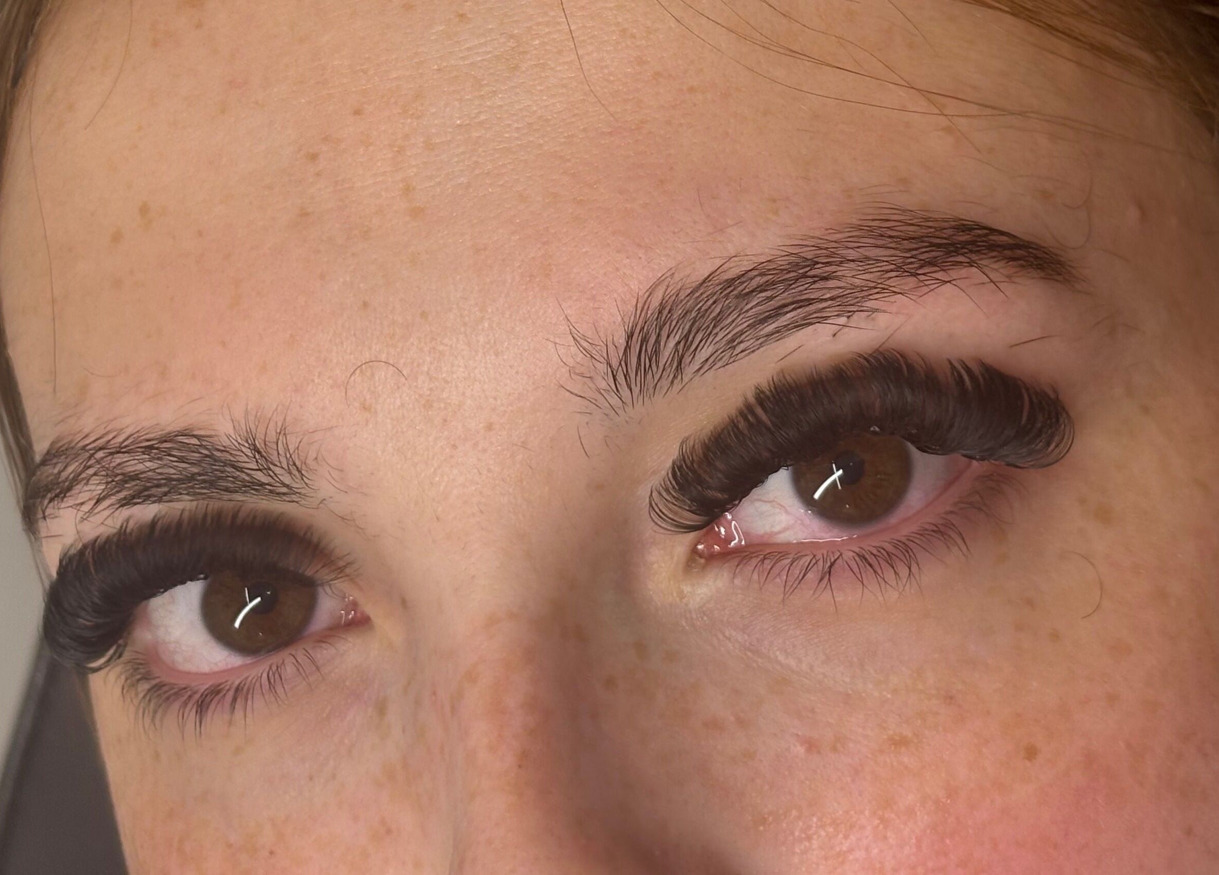 Detailed view of eyelash extensions at Ndlashes in Salford, England, GB.