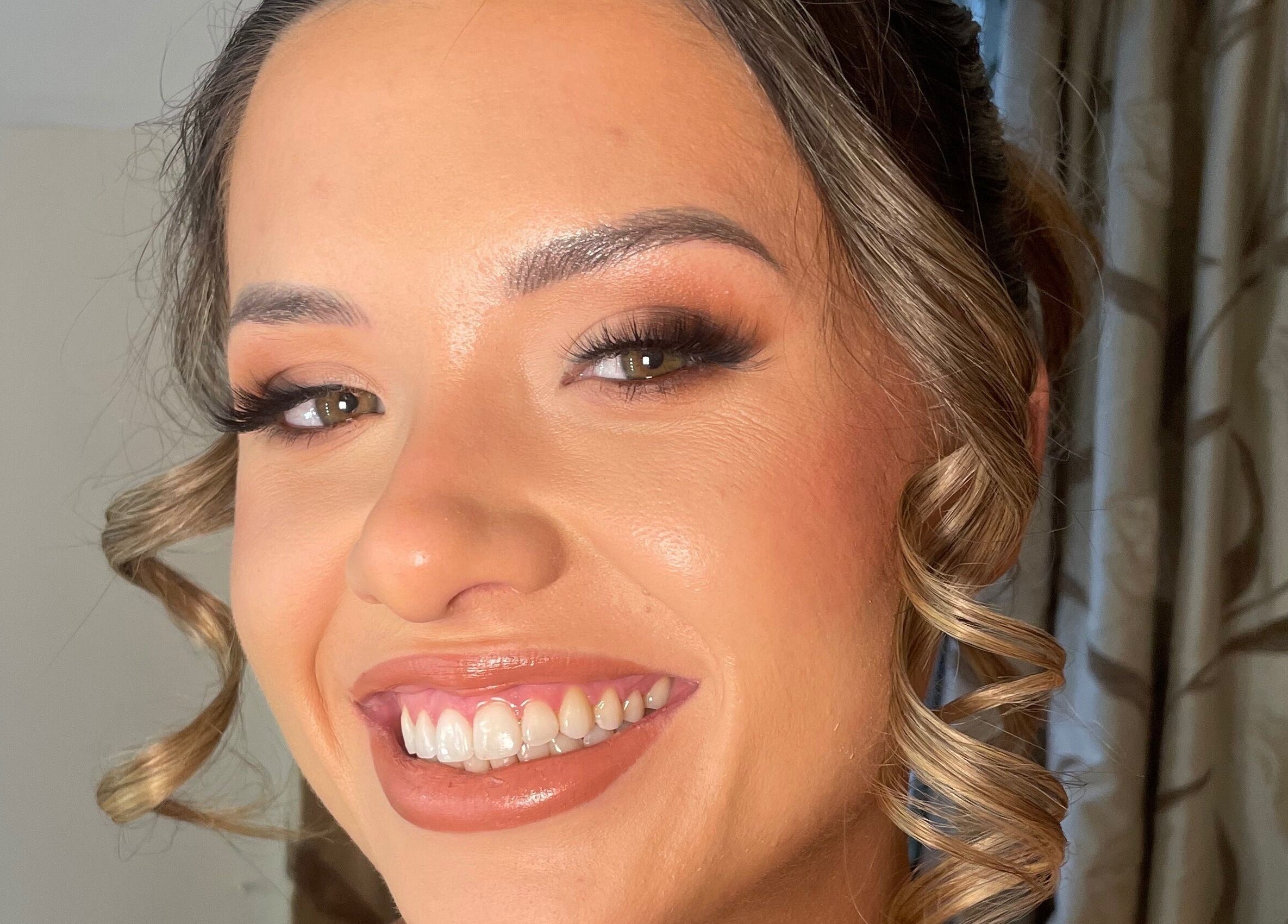 Close-up portrait with elegant makeup by Lily Fitz MUA at Longford, County Longford, IE.