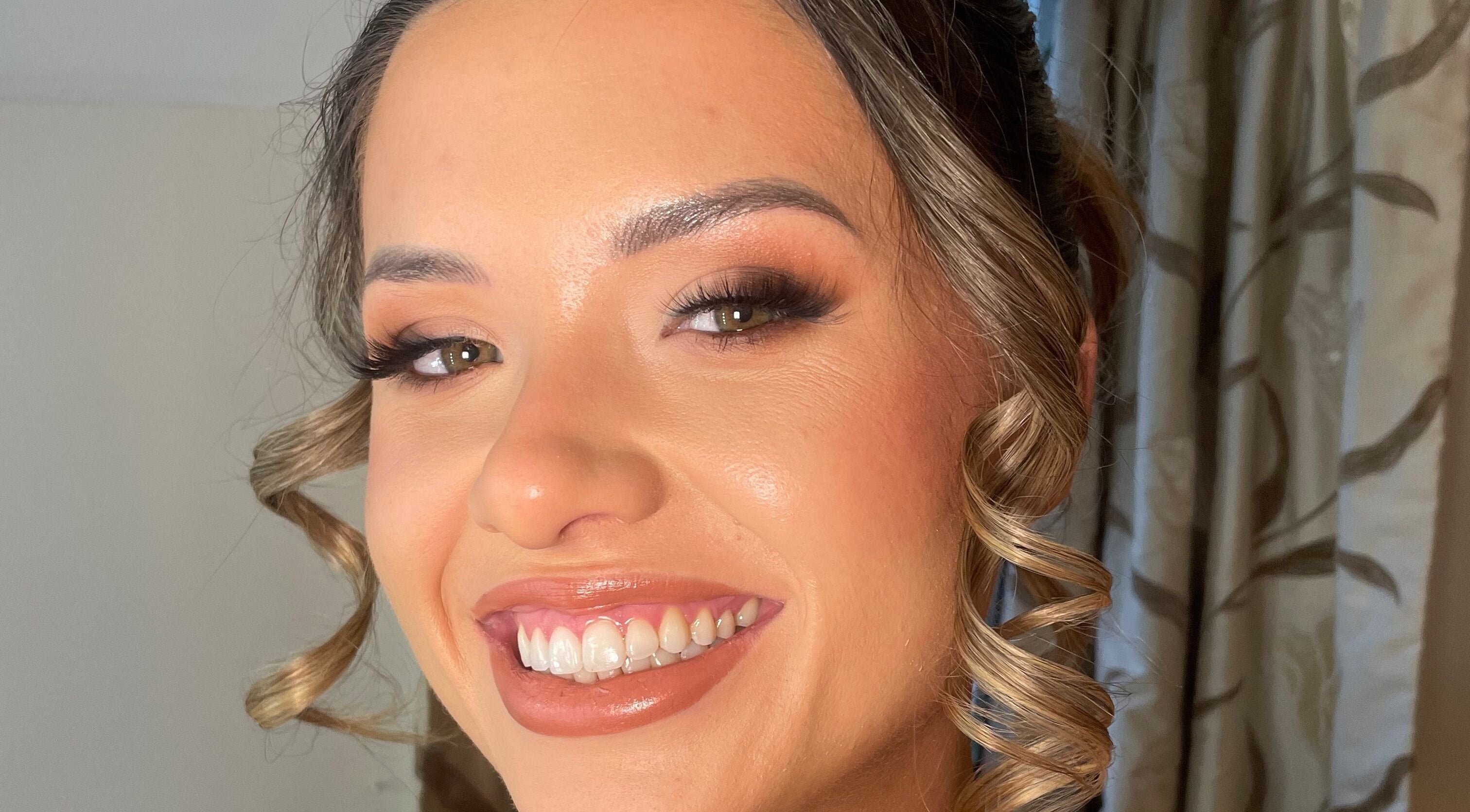 Close-up portrait with elegant makeup by Lily Fitz MUA at Longford, County Longford, IE.