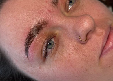 Enhanced eyebrow by Leigh B Makeup & Brows Artist in Drogheda, County Louth, IE.