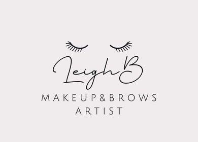 Leigh B Makeup & Brows Artist logo featuring elegant typography, Drogheda, County Louth, IE.