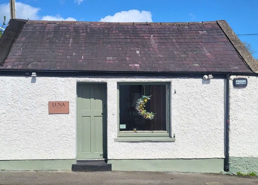 Front view of Luna & Co. in Celbridge, County Kildare, IE, featuring a quaint white exterior.