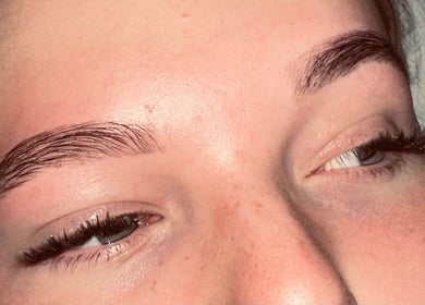 Perfectly shaped eyebrows treated at Sun Kissed Nail & Wax Studio, Thurso, Scotland, GB.