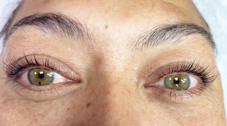 Close-up of elegant lash extensions at Sun Kissed Nail & Wax Studio, Thurso, Scotland, GB.