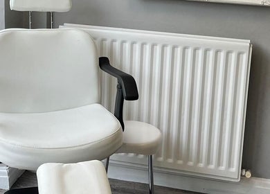 Elegant salon chair at Tilly Rose Nails at The Beauty Lounge, Newcastle-under-lyme, England, GB.