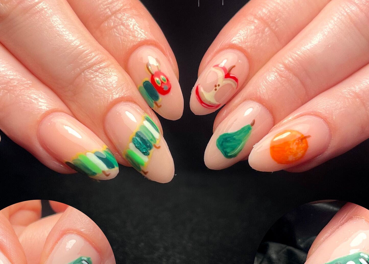 Creative nail art at Get Nailed by Molly, Liverpool, England, GB showcases intricate and colorful designs.