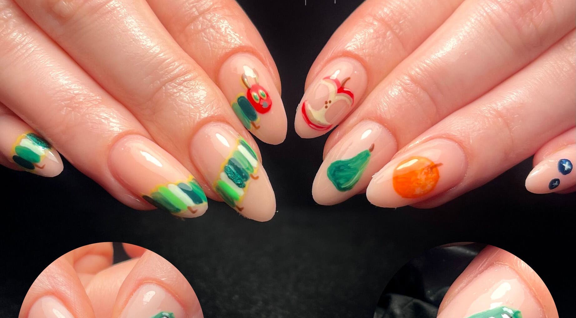Creative nail art at Get Nailed by Molly, Liverpool, England, GB showcases intricate and colorful designs.