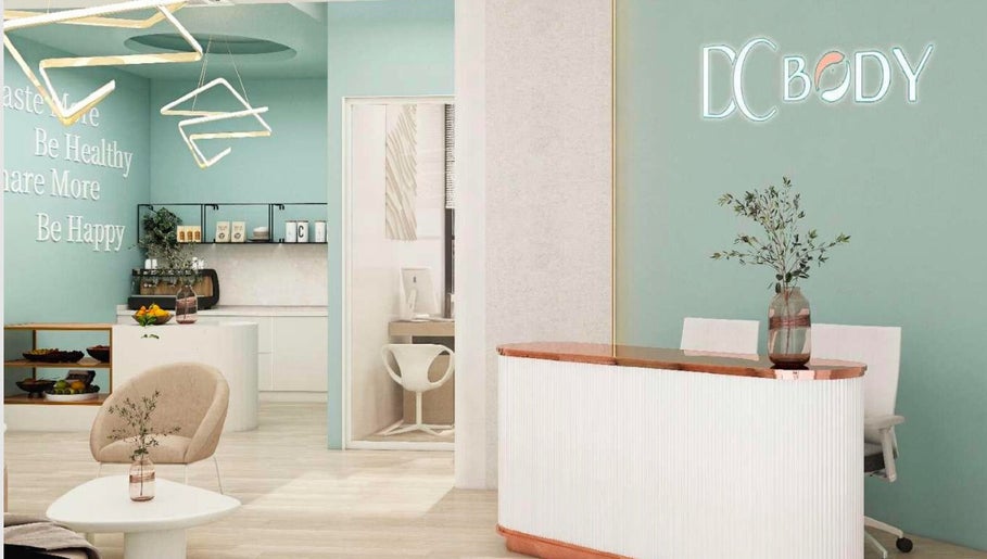 Modern, serene lounge of DC Body Publika KL in Kuala Lumpur, MY, featuring sleek décor and welcoming ambiance.