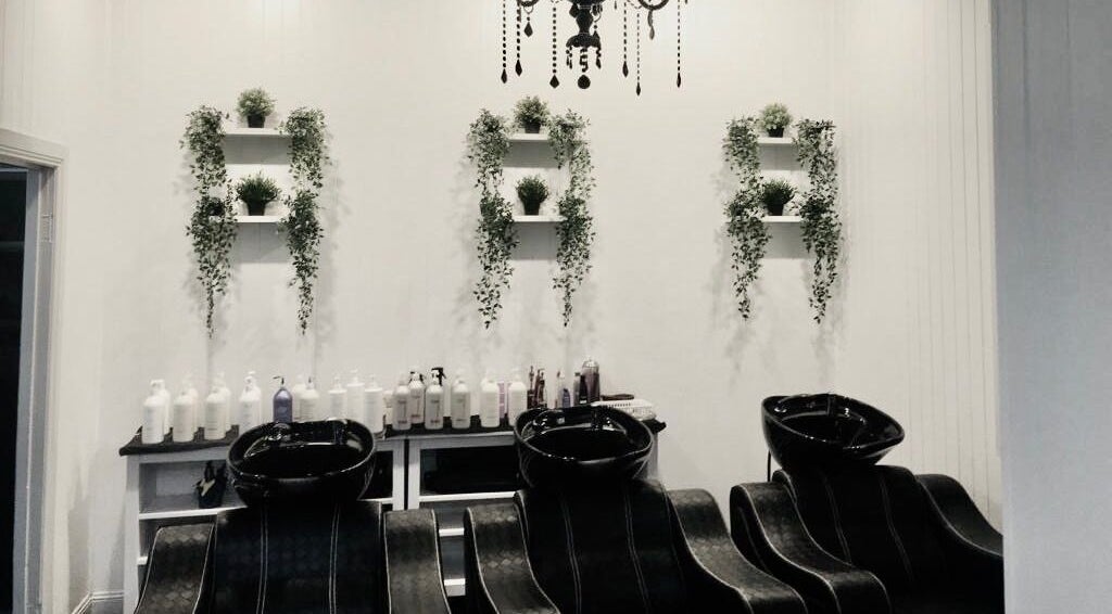 Elegant wash stations at Zigbis Hair & Beauty, South Toowoomba, Queensland, AU, highlighting modern design.