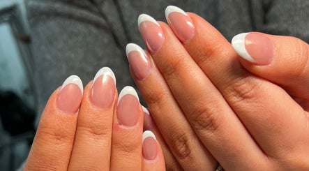Elegant French manicure at Star Nail Riddrie in Glasgow, Scotland, GB.
