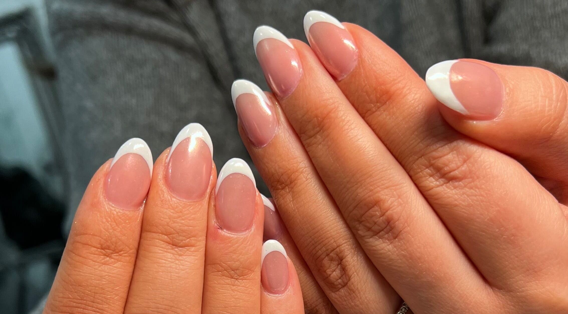 Elegant French manicure at Star Nail & Beauty Riddrie, Glasgow, Scotland, GB showcasing classic white tips.