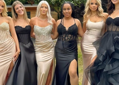 Elegant prom gowns at The Prom Den - Horsforth, Horsforth, England, GB.