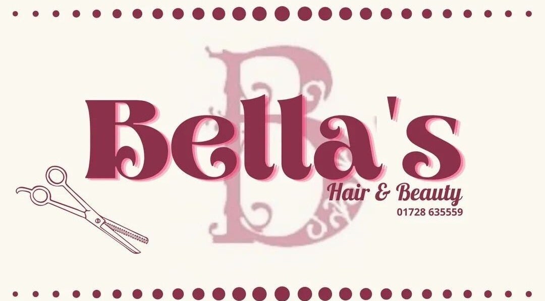 Bella's Hair and Beauty logo featuring elegant design in Leiston, England, GB.