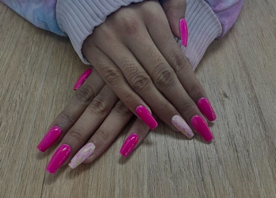 Stylish pink manicure from Jeweled by Jules, Ottawa, Ontario, CA. Perfect nail art for elegance seekers.