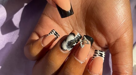 Exquisite nail art at Deluxee Nails By Abby, Draxhall, St. Ann Parish, JM, showcasing detailed designs.