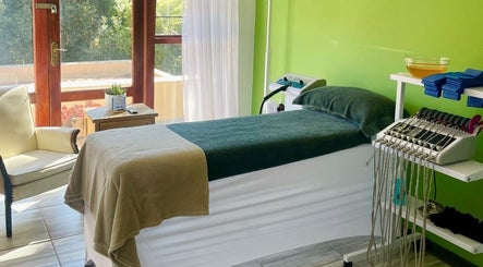 Relaxing treatment room at Mirabella Aesthetics Health & Beauty Clinic in Pretoria, Gauteng, ZA with natural light.