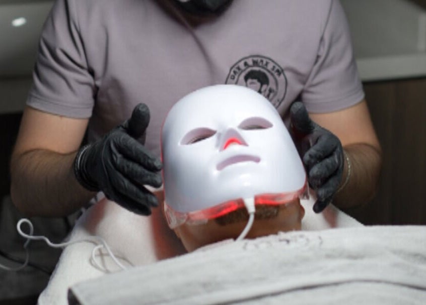 LED facial treatment at Dax and Wax (Barbershop & Spa), Muscat, Muscat Governorate, OM.