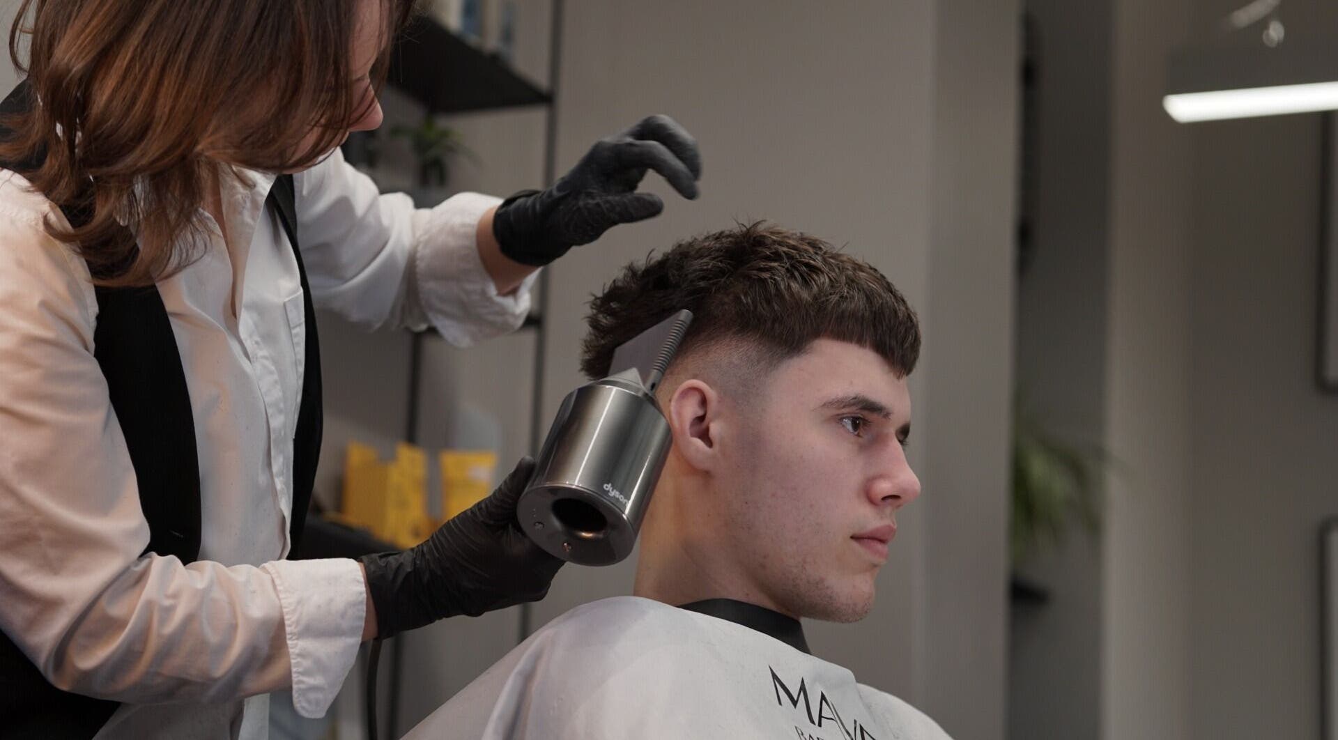 Professional haircut in progress at Mave Barbershop | Rīga, located in Rīga, LV.