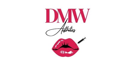 DMW Aesthetics logo featuring pink lips and syringe, Stanford-le-hope, England, GB.