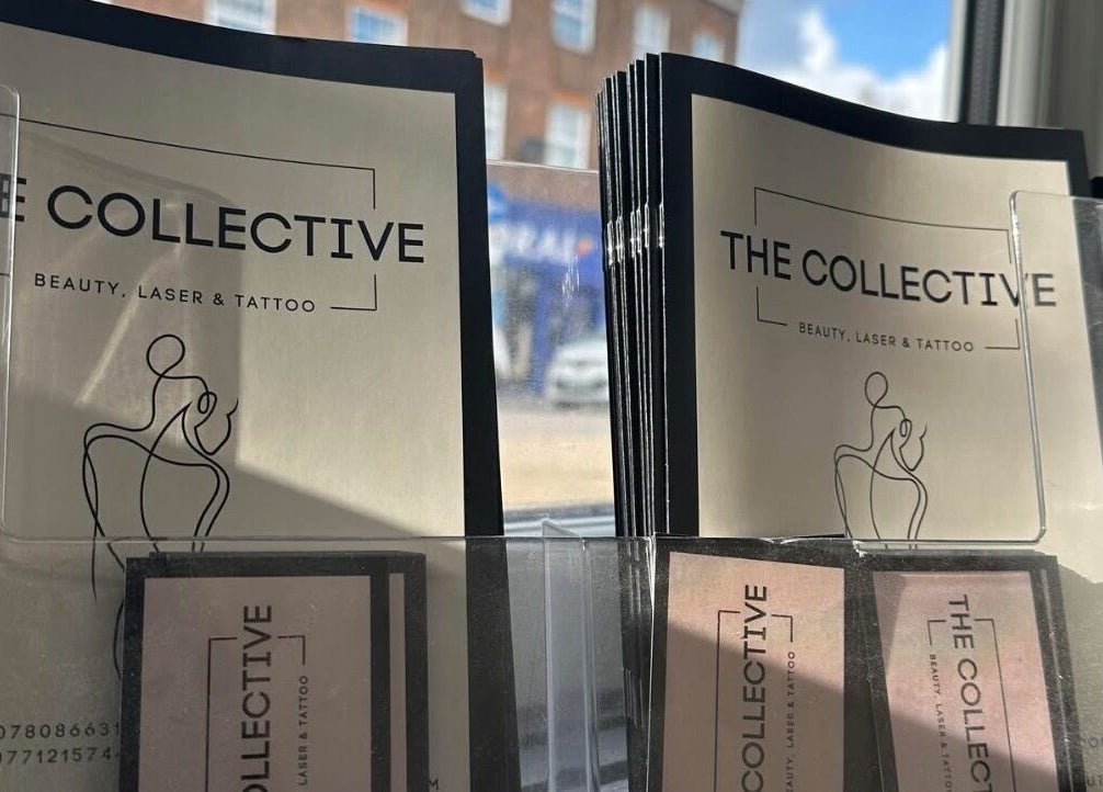 Flyers for beauty and tattoo services at DMW Aesthetics, Stanford-le-hope, England, GB.