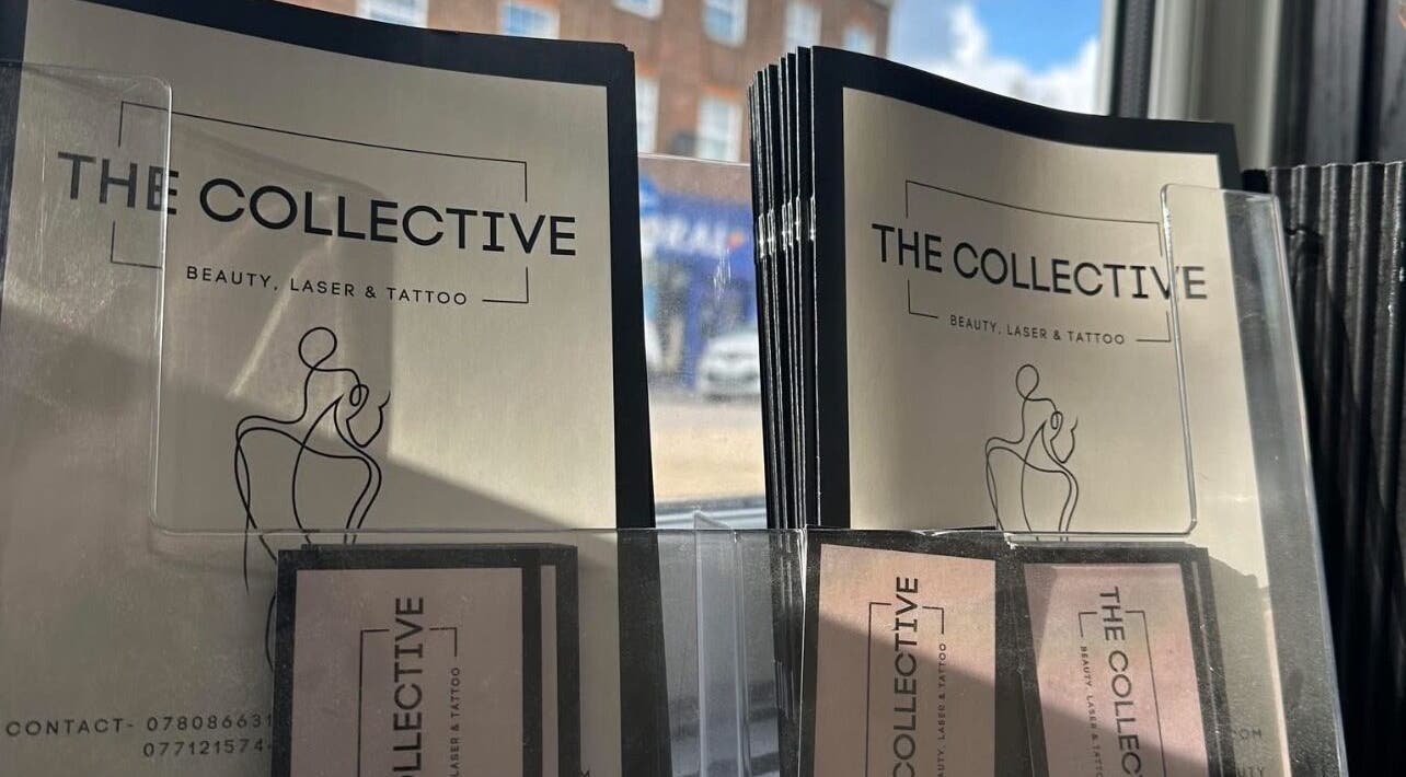 Flyers for beauty and tattoo services at DMW Aesthetics, Stanford-le-hope, England, GB.