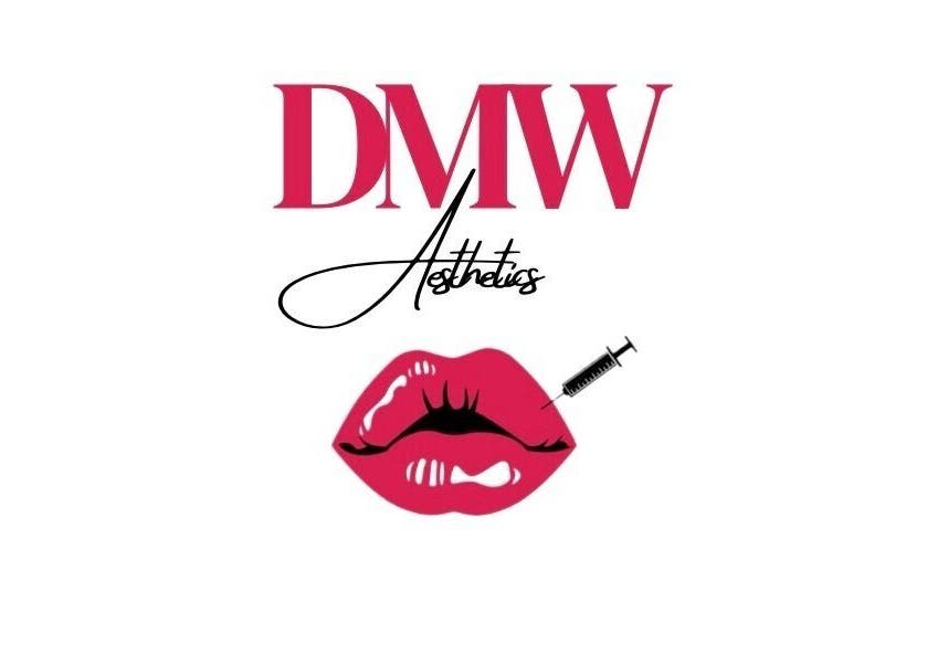 DMW Aesthetics logo featuring lips and syringe in Stanford-le-hope, England, GB.