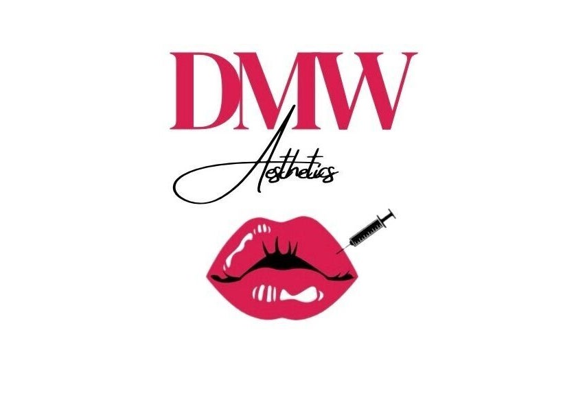 DMW Aesthetics logo featuring lips and syringe in Stanford-le-hope, England, GB.