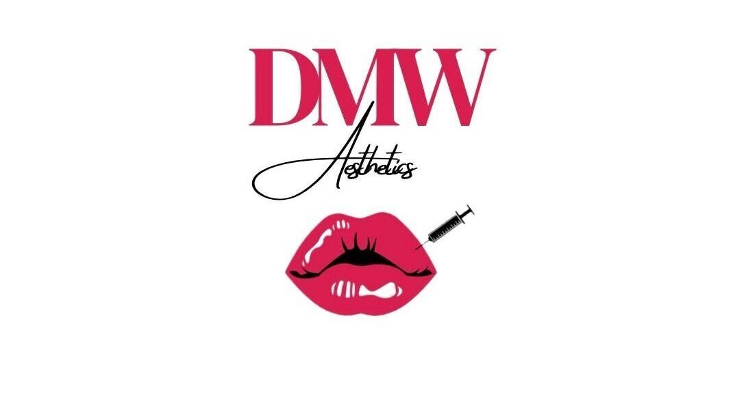 DMW Aesthetics logo featuring lips and syringe in Stanford-le-hope, England, GB.