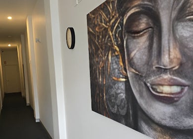 Artistic painting enhances tranquility at Rockdale Remedial Thai Massage, Rockdale, New South Wales, AU.