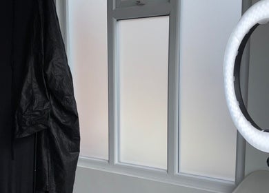 Bright ring light in modern Tan Club Liverpool beauty space, Liverpool, England, GB.