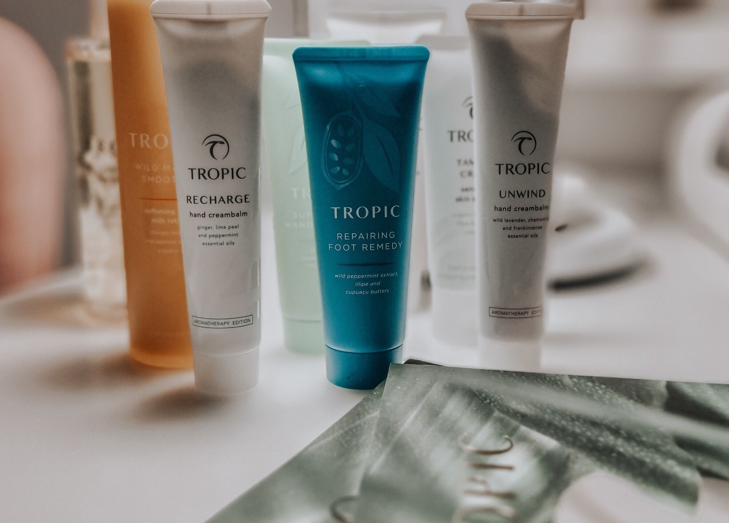 Tropic skincare products displayed at Bare Nails, Westergate, England, GB enhancing beauty experience.