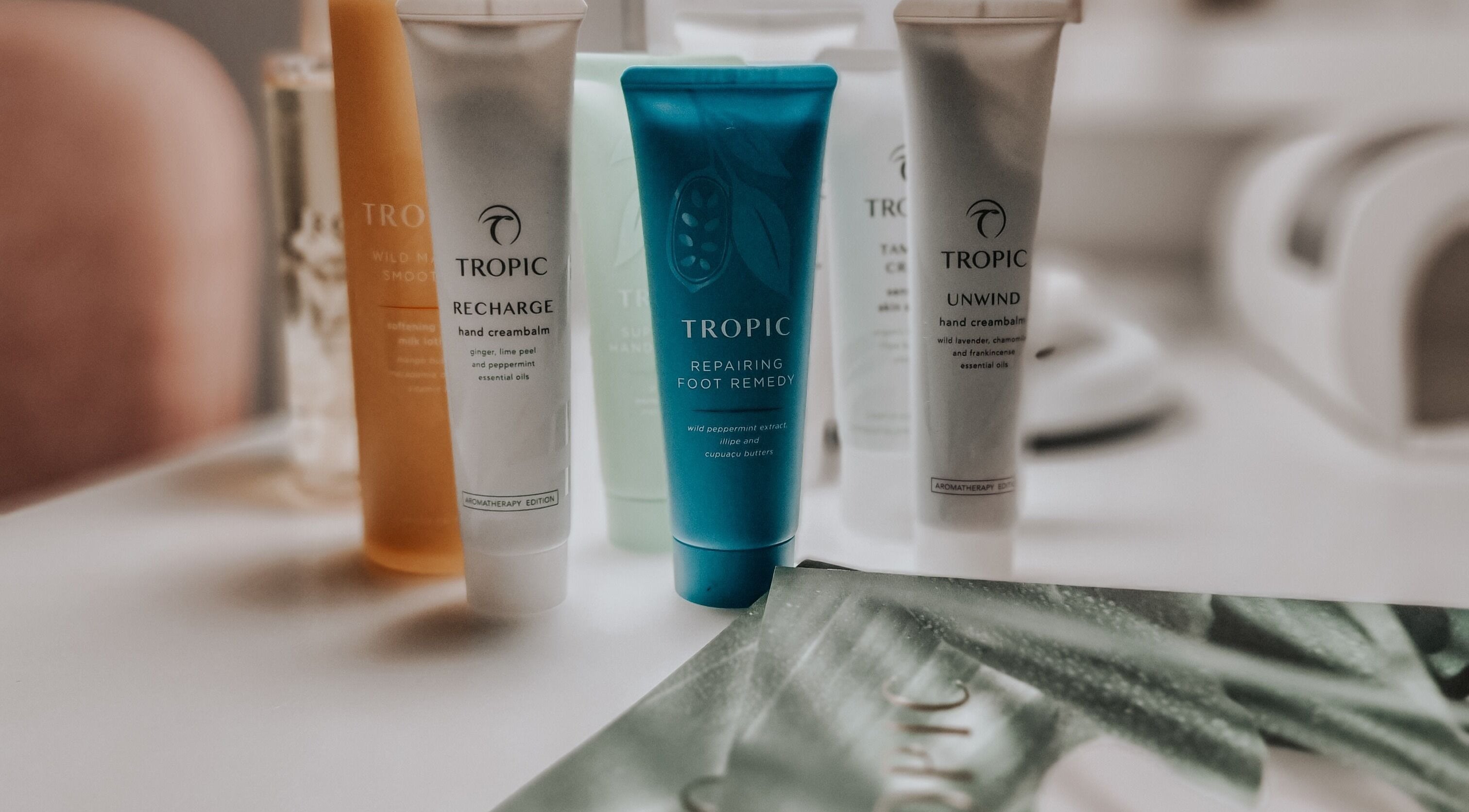 Tropic skincare products displayed at Bare Nails, Westergate, England, GB enhancing beauty experience.