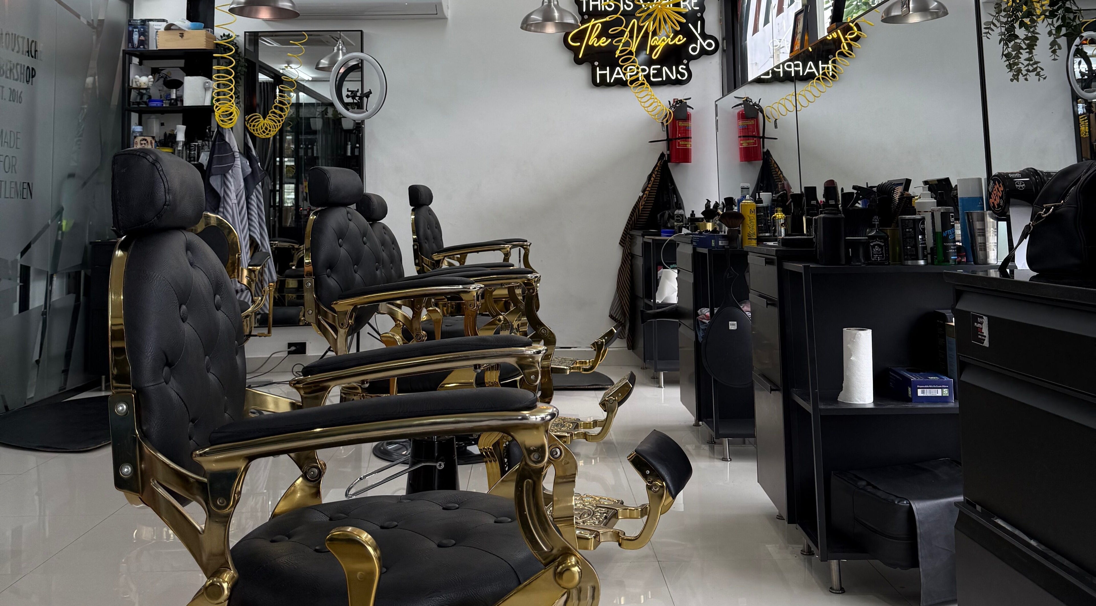 Sillas lujosas en Mr. Moustache Barbershop, Santiago De Los Caballeros, Santiago, DO.