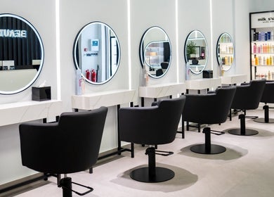 Modern salon chairs and mirrors at Beauty Room Salon & Spa | Al Khwaneej, Dubai, Dubai, AE.