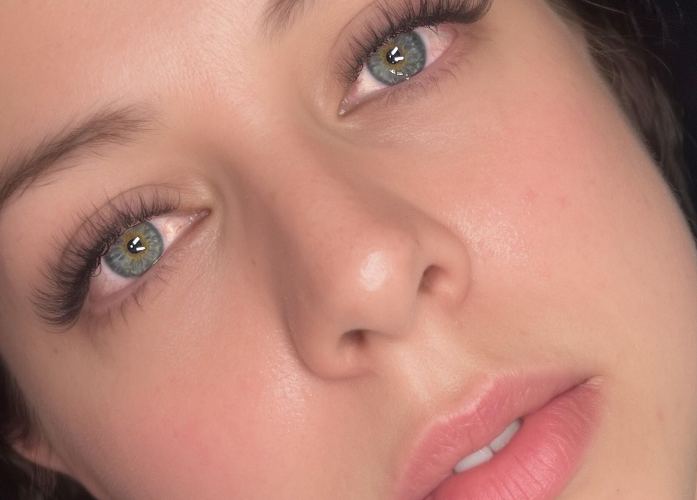 Close-up of styled lashes at Mimi Does Lashes, Dartmouth, Nova Scotia, CA.