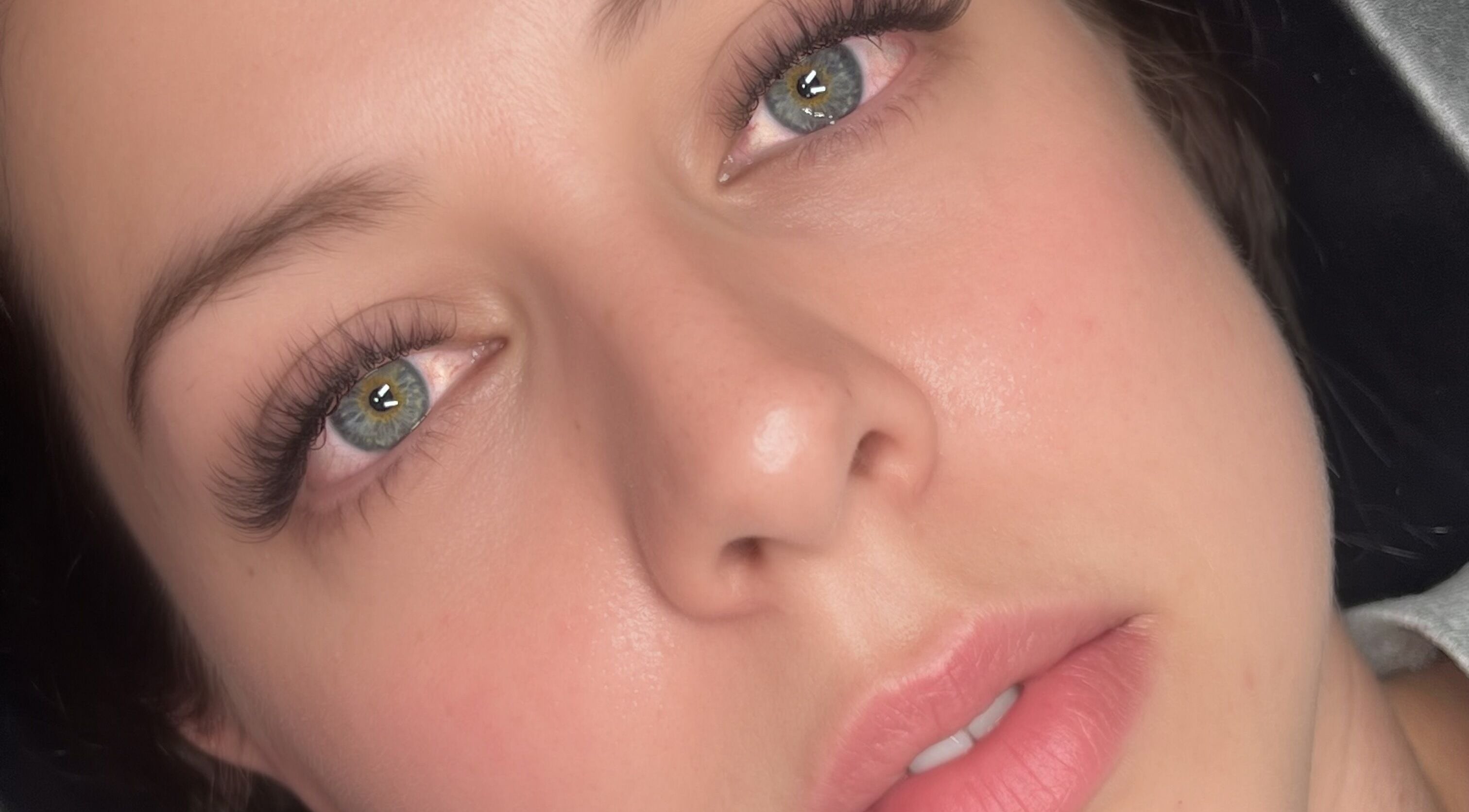 Close-up of styled lashes at Mimi Does Lashes, Dartmouth, Nova Scotia, CA.