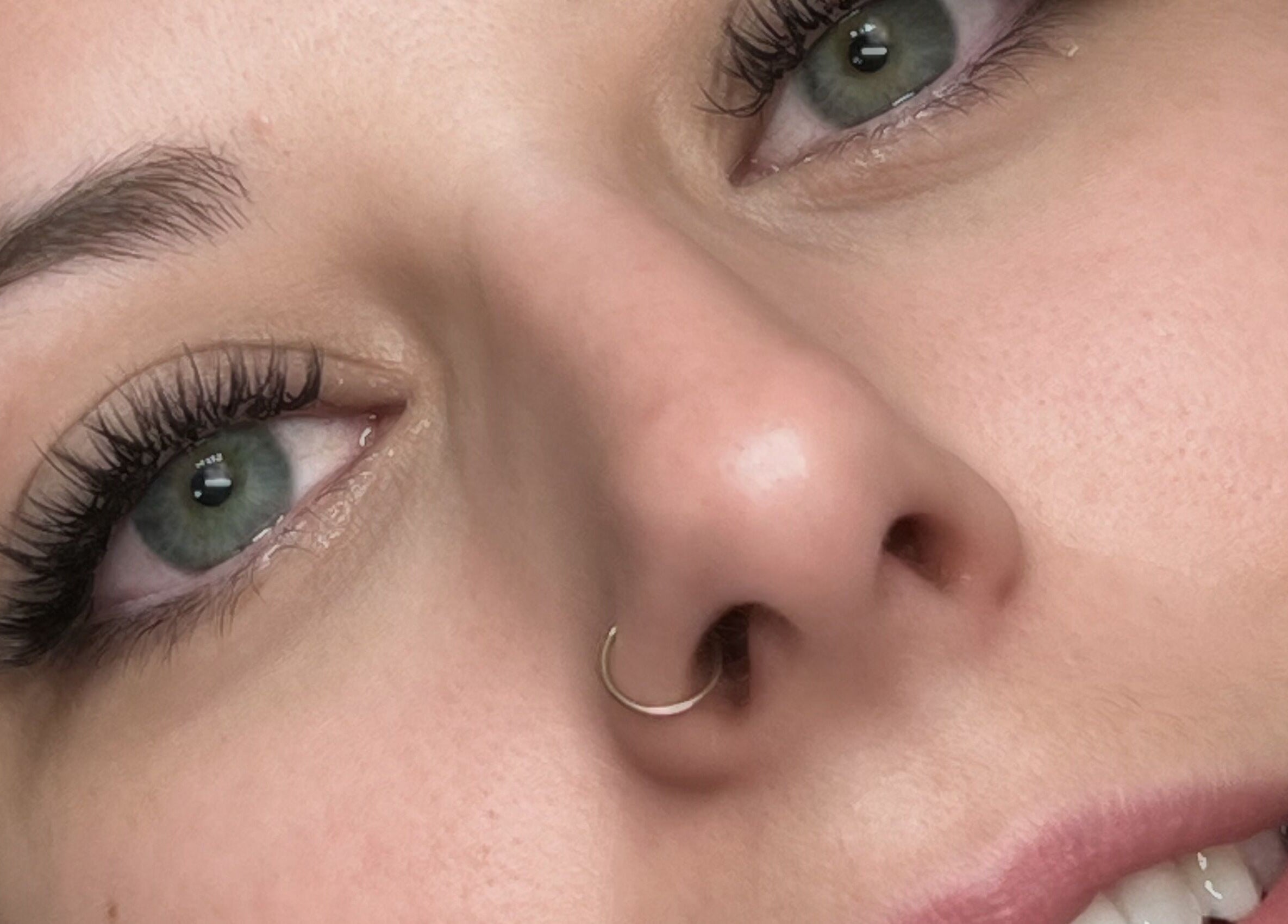 Close-up of elegant eyelash extensions from Mimi Does Lashes, Dartmouth, Nova Scotia, CA.